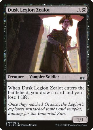 Dusk Legion Zealot [Rivals of Ixalan] | Empire Gaming NC