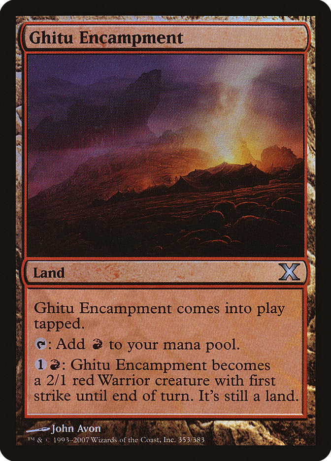 Ghitu Encampment (Premium Foil) [Tenth Edition] | Empire Gaming NC