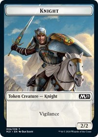 Knight // Zombie Double-sided Token [Core Set 2021 Tokens] | Empire Gaming NC