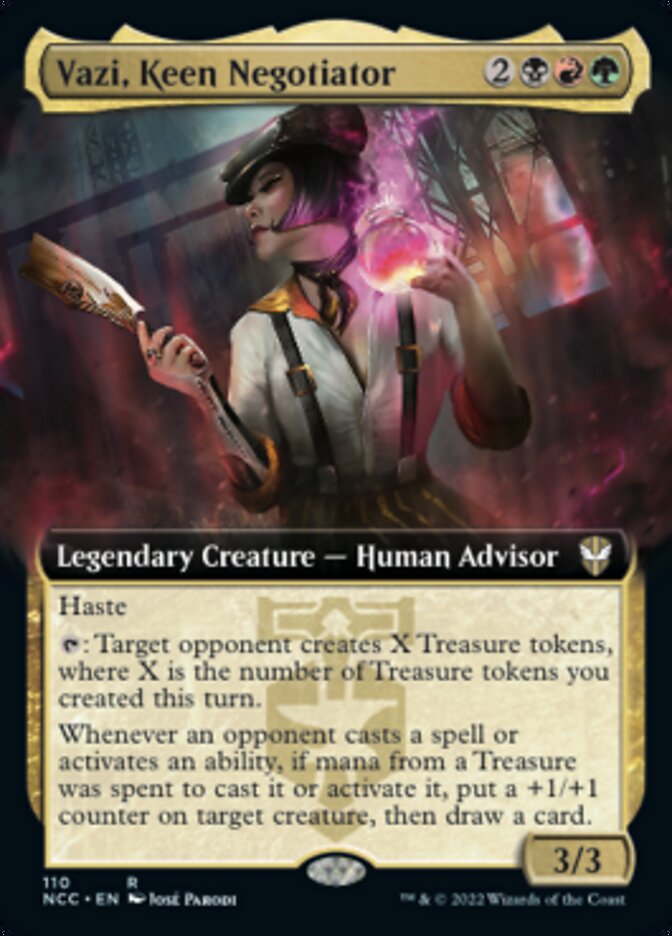 Vazi, Keen Negotiator (Extended Art) [Streets of New Capenna Commander] | Empire Gaming NC