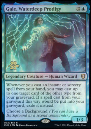 Gale, Waterdeep Prodigy [Commander Legends: Battle for Baldur's Gate Prerelease Promos] | Empire Gaming NC