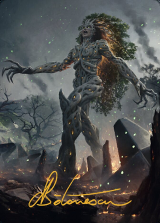 Titania, Gaea Incarnate Art Card (Gold-Stamped Signature) [The Brothers' War Art Series] | Empire Gaming NC