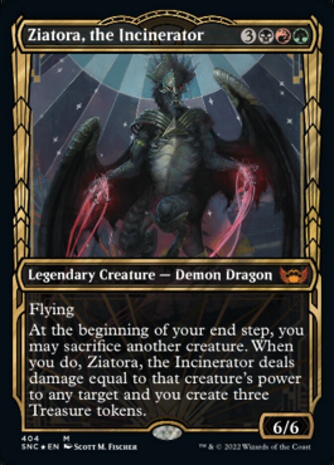 Ziatora, the Incinerator (Showcase Golden Age Gilded Foil) [Streets of New Capenna] | Empire Gaming NC