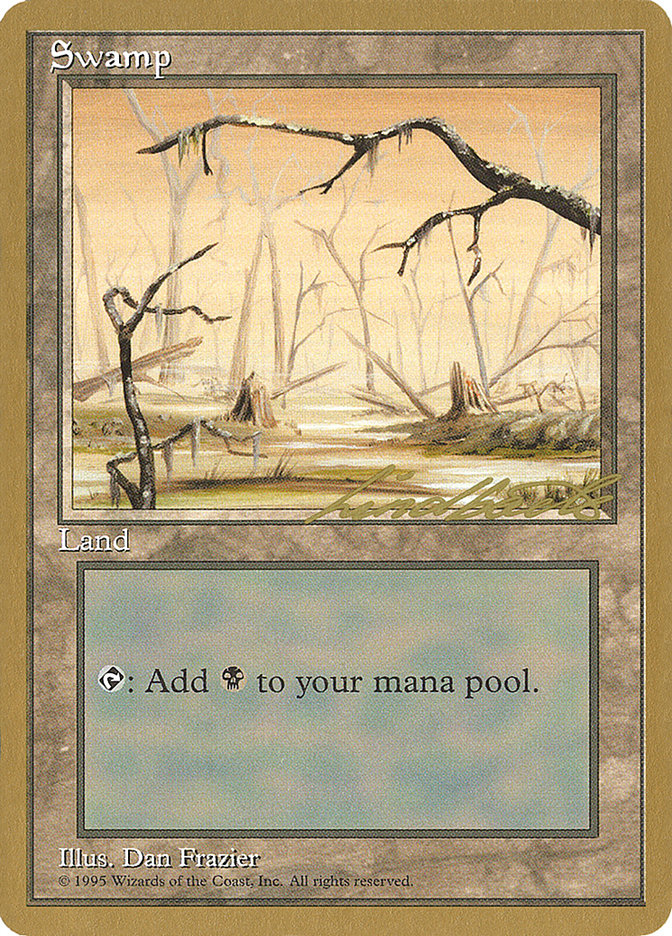 Swamp (ll370) (Leon Lindback) [Pro Tour Collector Set] | Empire Gaming NC