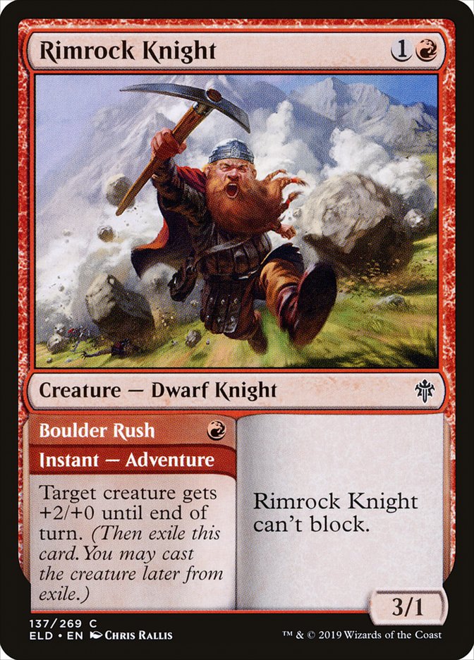 Rimrock Knight // Boulder Rush [Throne of Eldraine] | Empire Gaming NC