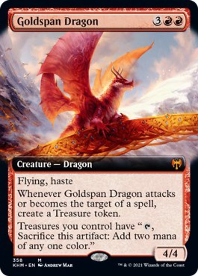 Goldspan Dragon (Extended Art) [Kaldheim] | Empire Gaming NC