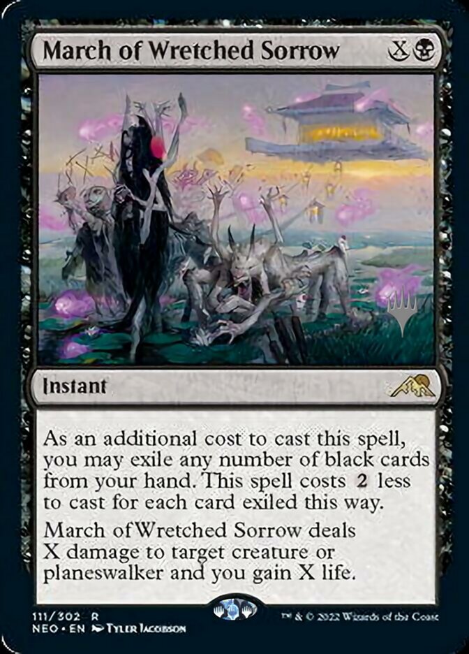 March of Wretched Sorrow (Promo Pack) [Kamigawa: Neon Dynasty Promos] | Empire Gaming NC