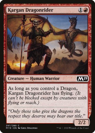 Kargan Dragonrider [Core Set 2019] | Empire Gaming NC