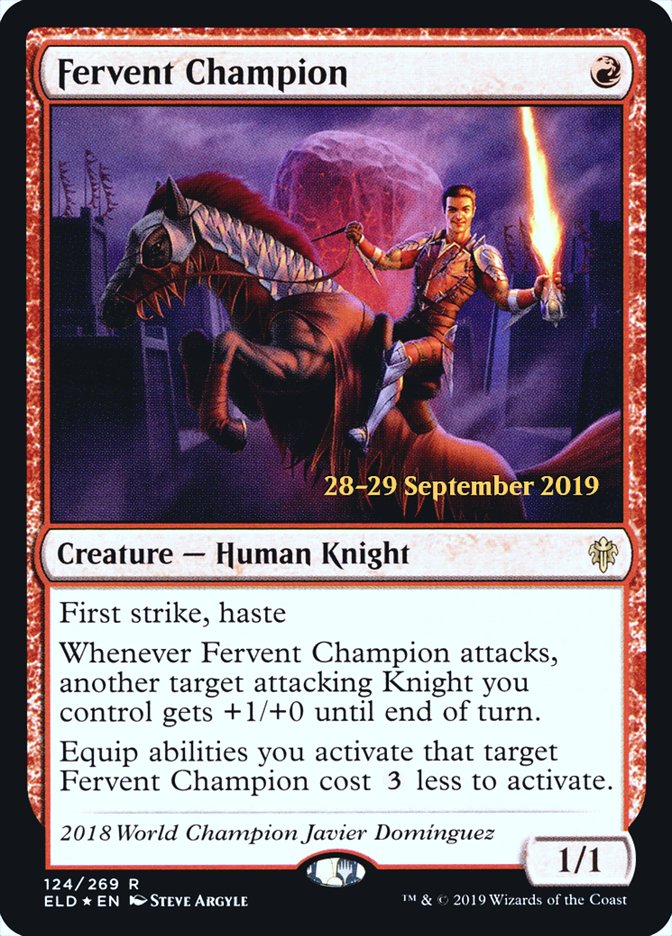 Fervent Champion  [Throne of Eldraine Prerelease Promos] | Empire Gaming NC