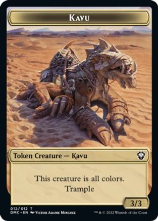 Kavu // Bear Double-sided Token [Dominaria United Commander Tokens] | Empire Gaming NC