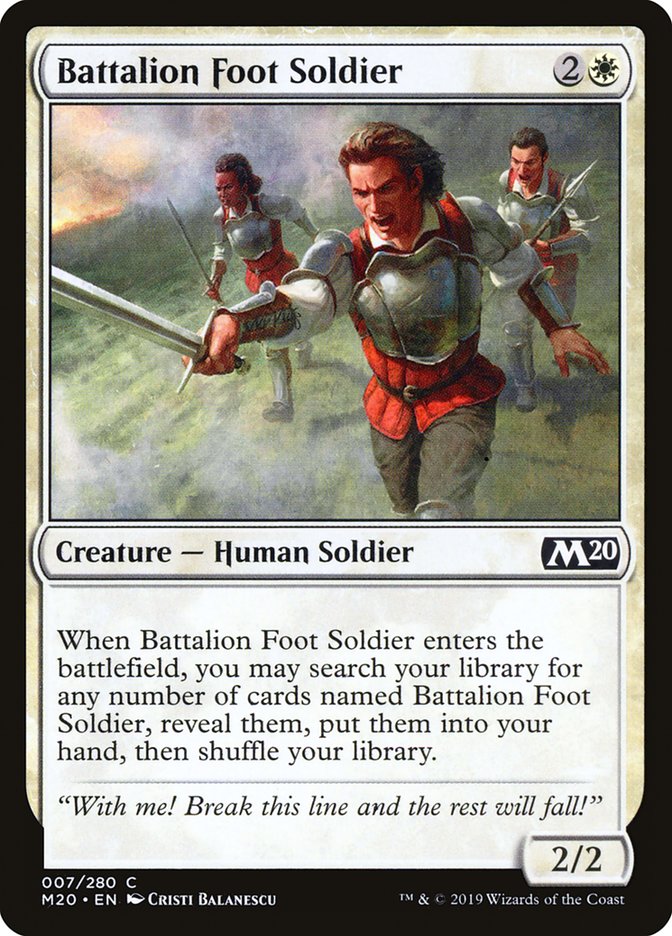 Battalion Foot Soldier [Core Set 2020] | Empire Gaming NC