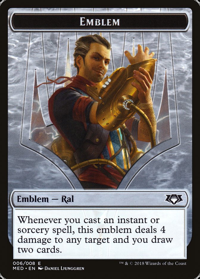 Emblem - Ral, Izzet Viceroy [Mythic Edition Tokens] | Empire Gaming NC