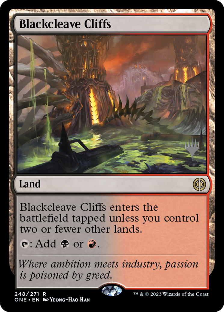 Blackcleave Cliffs (Promo Pack) [Phyrexia: All Will Be One Promos] | Empire Gaming NC