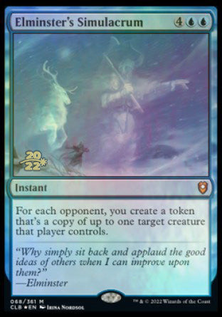 Elminster's Simulacrum [Commander Legends: Battle for Baldur's Gate Prerelease Promos] | Empire Gaming NC