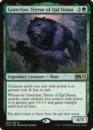 Goreclaw, Terror of Qal Sisma [Core Set 2019] | Empire Gaming NC