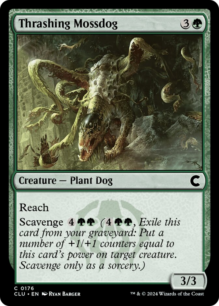 Thrashing Mossdog [Ravnica: Clue Edition] | Empire Gaming NC