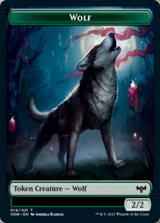 Wolf Token (014) [Innistrad: Crimson Vow Tokens] | Empire Gaming NC