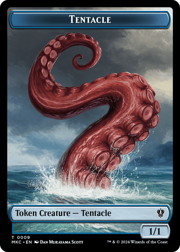 Tentacle // Koma's Coil Double-Sided Token [Murders at Karlov Manor Commander Tokens] | Empire Gaming NC