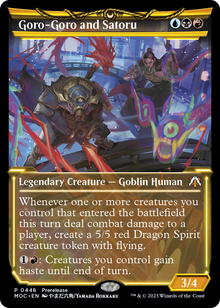 Goro-Goro and Satoru (Showcase Planar Booster Fun) [March of the Machine Commander Prerelease Promos] | Empire Gaming NC