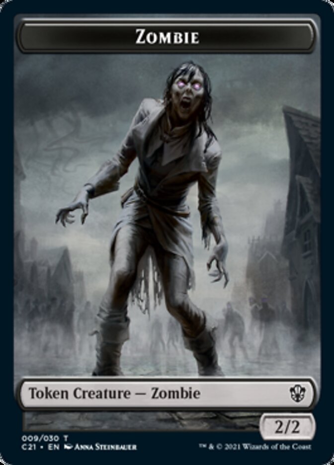 Zombie // Horror Token [Commander 2021 Tokens] | Empire Gaming NC