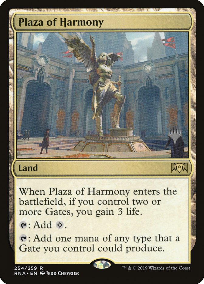 Plaza of Harmony (Promo Pack) [Ravnica Allegiance Promos] | Empire Gaming NC