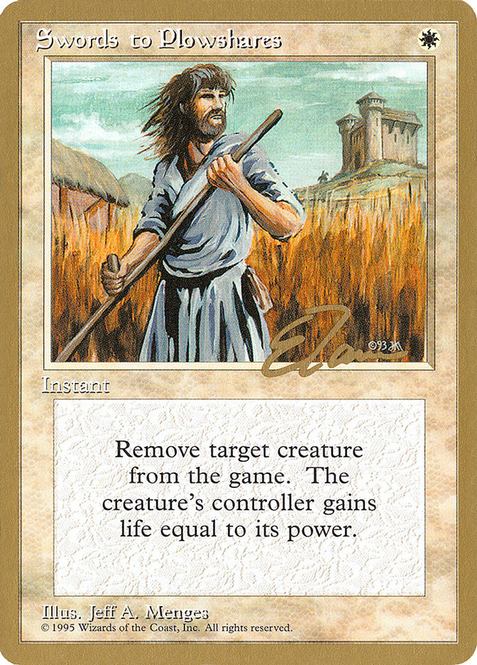 Swords to Plowshares (Eric Tam) [Pro Tour Collector Set] | Empire Gaming NC