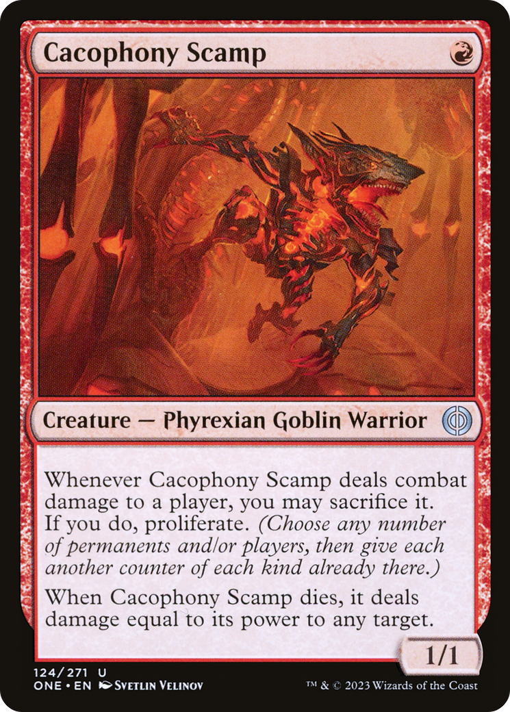 Cacophony Scamp [Phyrexia: All Will Be One] | Empire Gaming NC