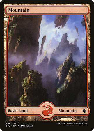 Mountain (266) - Full Art [Battle for Zendikar] | Empire Gaming NC