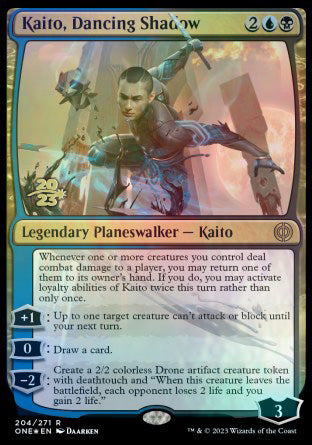 Kaito, Dancing Shadow [Phyrexia: All Will Be One Prerelease Promos] | Empire Gaming NC