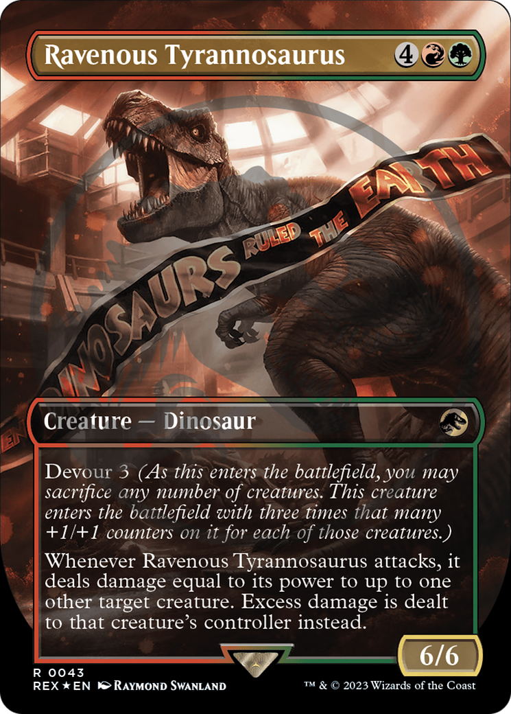 Ravenous Tyrannosaurus Emblem (Borderless) [Jurassic World Collection Tokens] | Empire Gaming NC