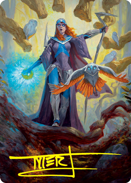 Kasmina, Enigma Sage Art Card (Gold-Stamped Signature) [Strixhaven: School of Mages Art Series] | Empire Gaming NC