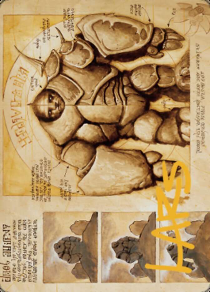 Precursor Golem Art Card (Gold-Stamped Signature) [The Brothers' War Art Series] | Empire Gaming NC