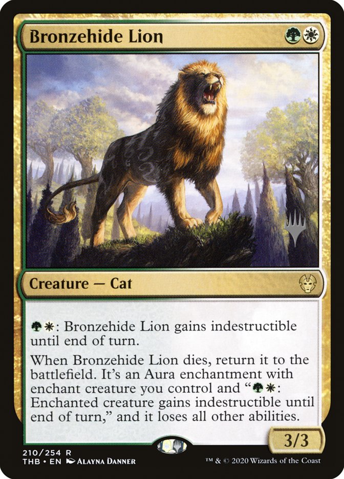 Bronzehide Lion (Promo Pack) [Theros Beyond Death Promos] | Empire Gaming NC