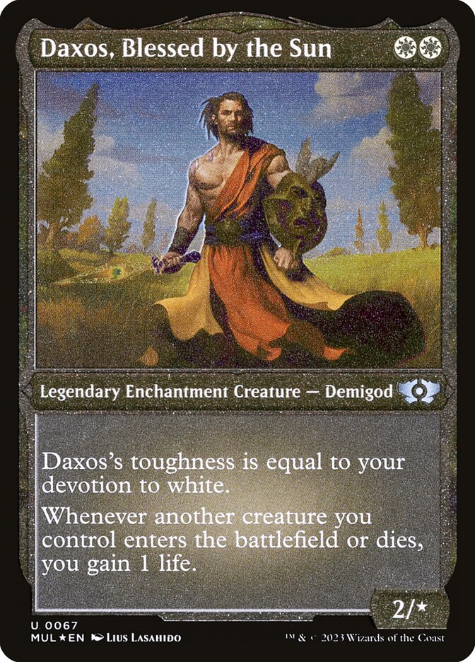 Daxos, Blessed by the Sun (Foil Etched) [Multiverse Legends] | Empire Gaming NC