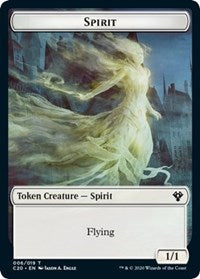 Spirit // Treasure Double-sided Token [Commander 2020 Tokens] | Empire Gaming NC