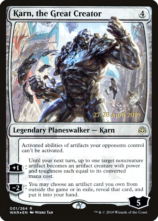 Karn, the Great Creator  [War of the Spark Prerelease Promos] | Empire Gaming NC