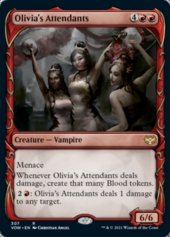 Olivia's Attendants (Showcase Fang Frame) [Innistrad: Crimson Vow] | Empire Gaming NC