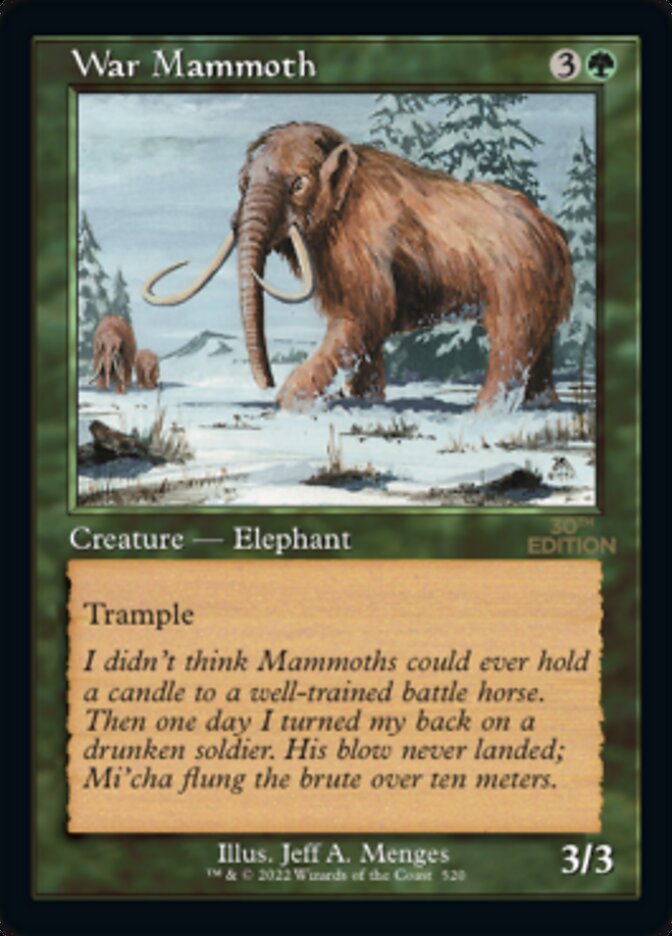 War Mammoth (Retro) [30th Anniversary Edition] | Empire Gaming NC