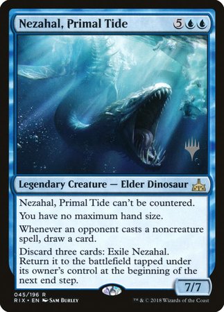 Nezahal, Primal Tide [Rivals of Ixalan Promos] | Empire Gaming NC