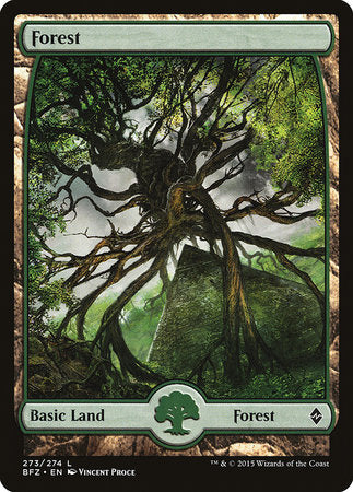 Forest (273) - Full Art [Battle for Zendikar] | Empire Gaming NC