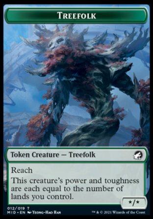 Treefolk Token [Innistrad: Midnight Hunt Tokens] | Empire Gaming NC