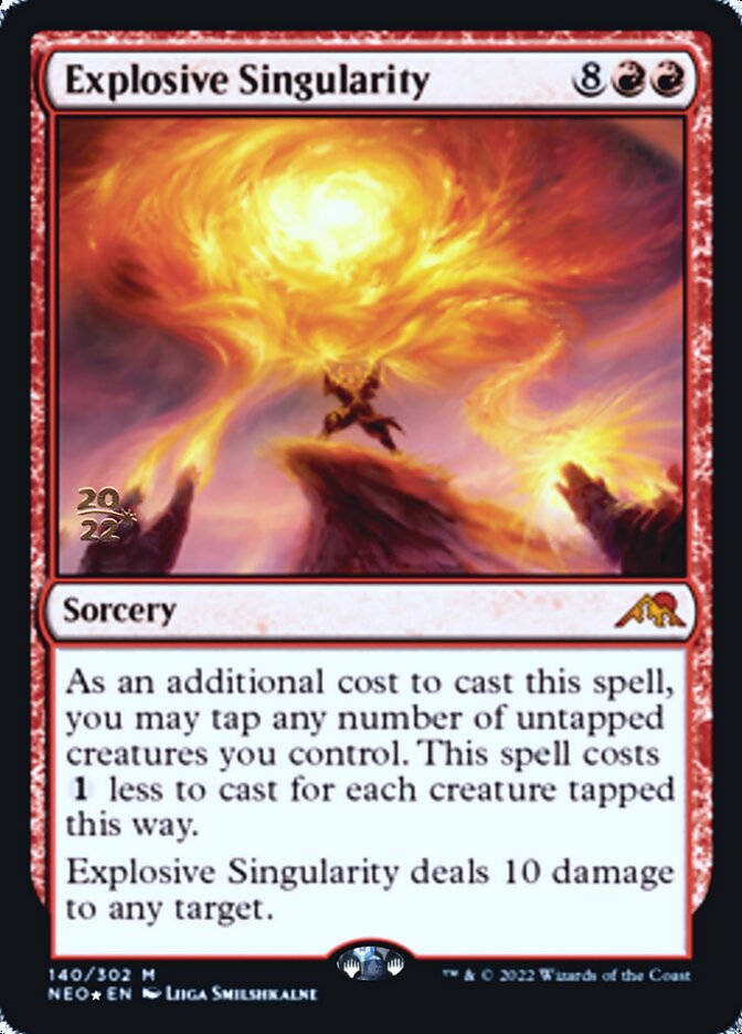 Explosive Singularity [Kamigawa: Neon Dynasty Prerelease Promos] | Empire Gaming NC