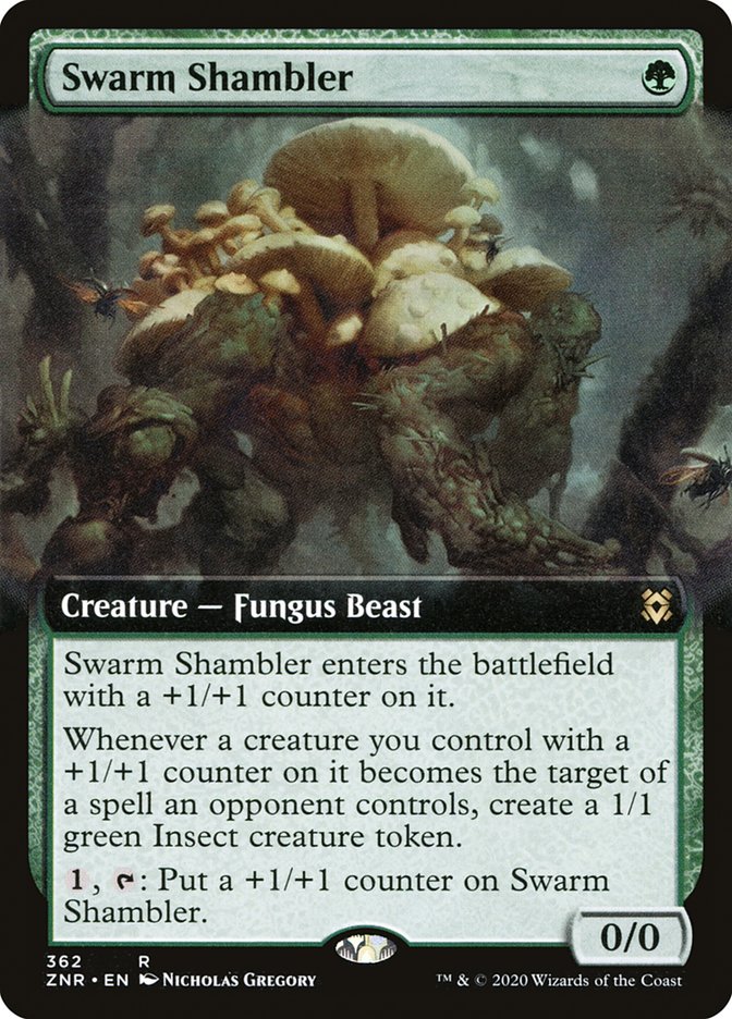 Swarm Shambler (Extended Art) [Zendikar Rising] | Empire Gaming NC