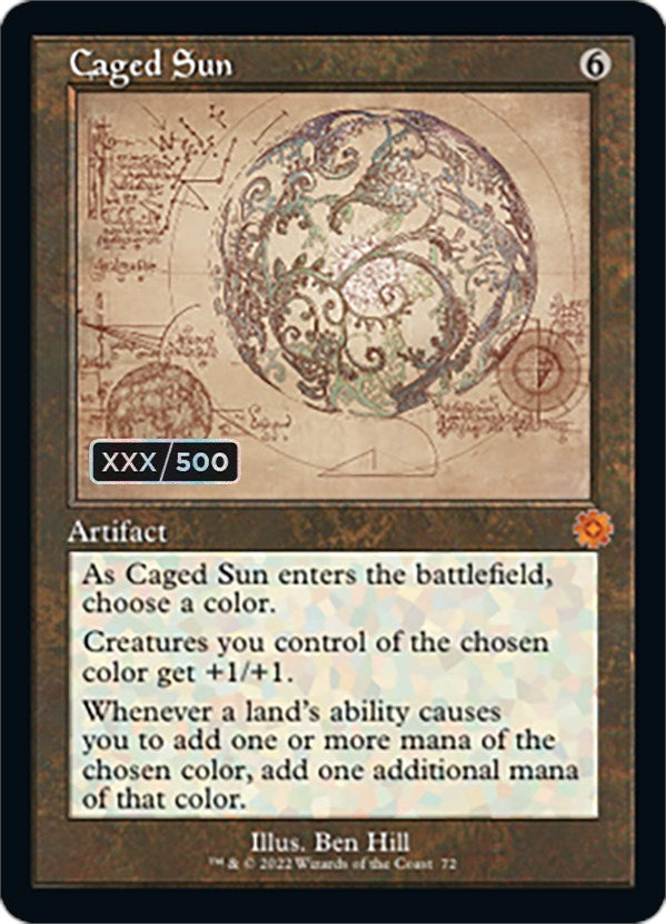 Caged Sun (Retro Schematic) (Serial Numbered) [The Brothers' War Retro Artifacts] | Empire Gaming NC