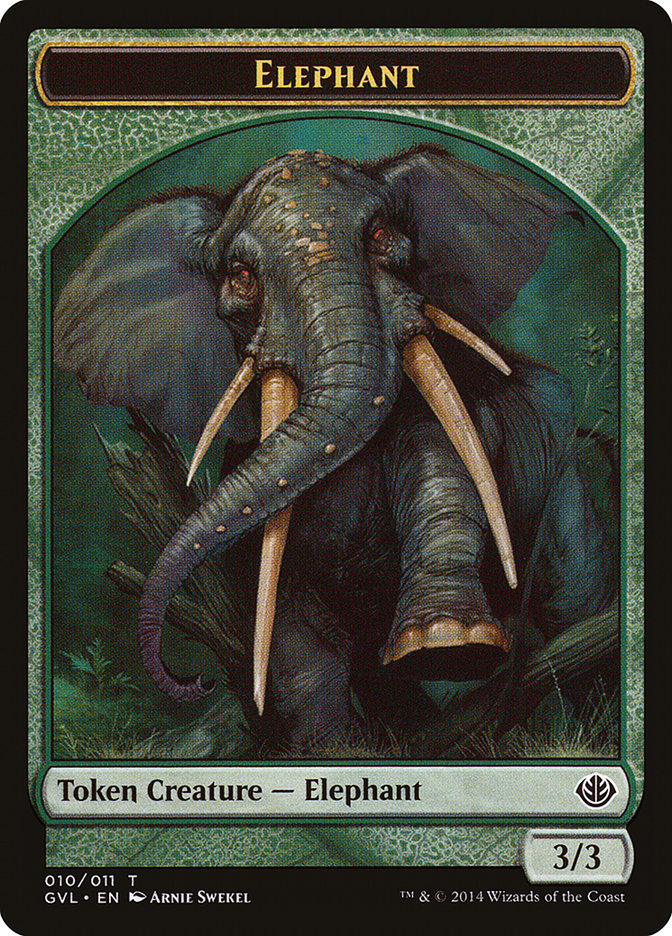 Elephant Token (Garruk vs. Liliana) [Duel Decks Anthology Tokens] | Empire Gaming NC