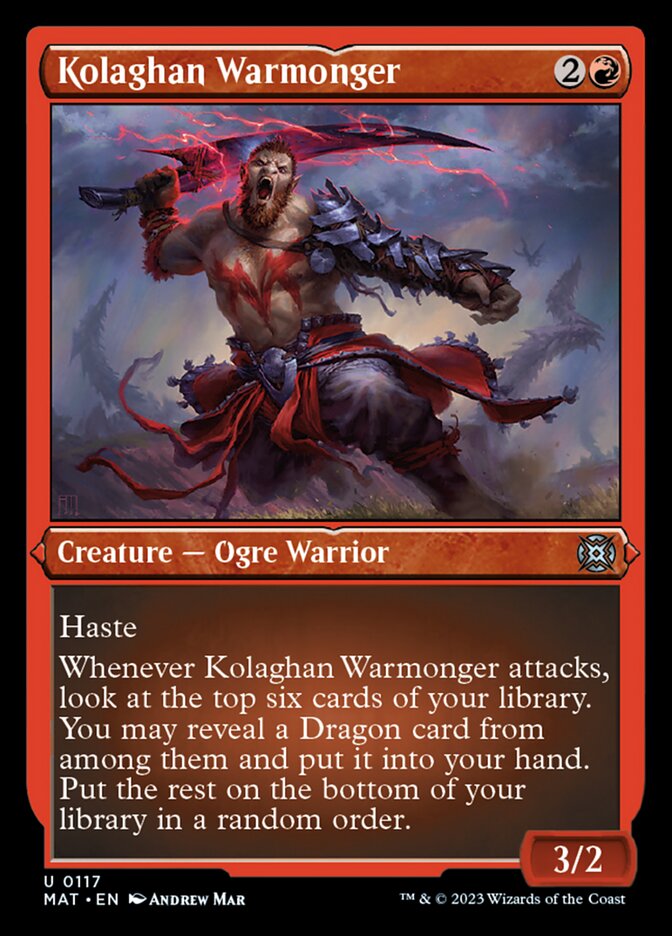 Kolaghan Warmonger (Foil Etched) [March of the Machine: The Aftermath] | Empire Gaming NC