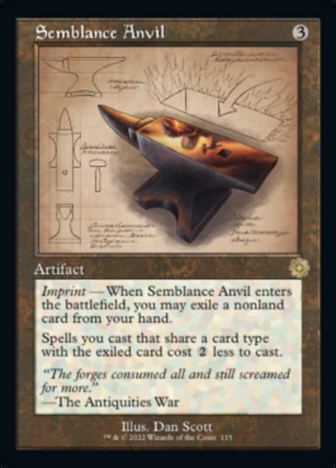 Semblance Anvil (Retro Schematic) [The Brothers' War Retro Artifacts] | Empire Gaming NC