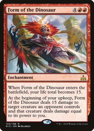 Form of the Dinosaur [Rivals of Ixalan] | Empire Gaming NC