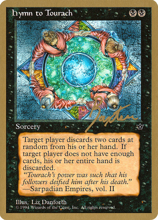 Hymn to Tourach (Circle) (George Baxter) [Pro Tour Collector Set] | Empire Gaming NC