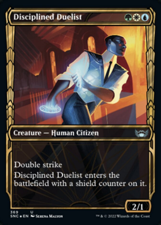 Disciplined Duelist (Showcase Golden Age Gilded Foil) [Streets of New Capenna] | Empire Gaming NC